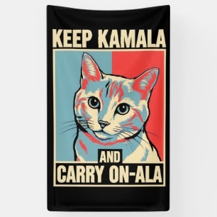 Blijf Kamala en Ga Door-A-La LA Kamala Harris Spandoek
