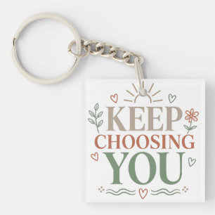 Blijf Kiezen Voor Jou Inspiratief Botanisch Ontwer Sleutelhanger