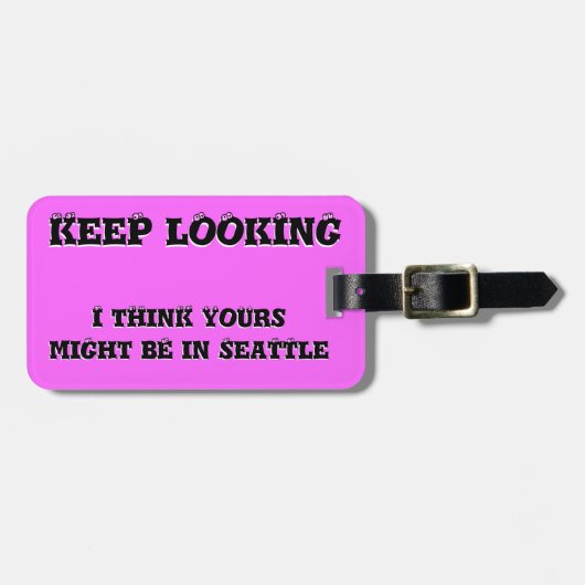 Blijf kijken wat je kunt doen bagagelabel (Voorkant horizontaal)