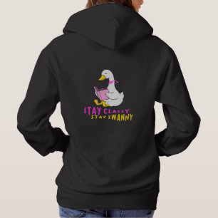 Blijf Klasse Blijf Zwaan Grappig Lezend Zwaan Desi Hoodie