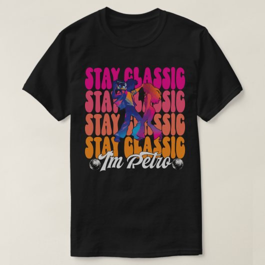 Blijf Klassiek, ik ben Retro T-shirt (Design voorkant)