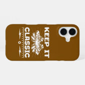 Blijf Klassiek Retro Gamecontroller Videospel iPhone 16 Hoesje (Achterkant horizontaal)
