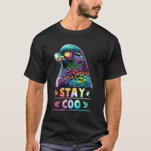 Blijf Koekoek Duif Draagt Zonnebril Dierenliefhebb T-shirt