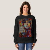 Blijf Koel Abstract Portret Sweatshirt (Voorkant volledig)