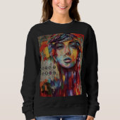 Blijf Koel Abstract Portret Sweatshirt (Voorkant)
