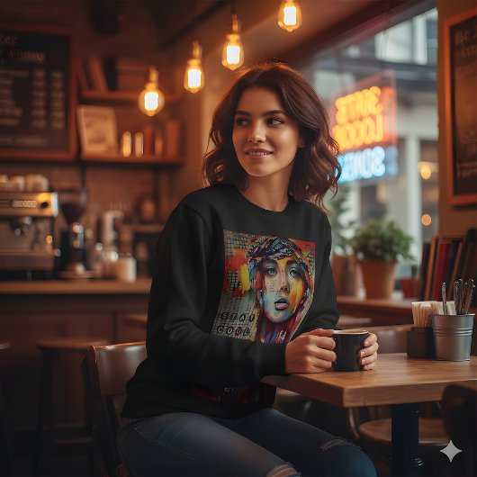 Blijf Koel Abstract Portret Sweatshirt