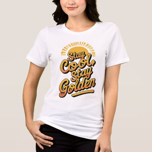 Blijf koel, blijf goud - Chill Vibes Statement Tri-Blend Shirt (Voorkant)
