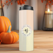 Blijf Koel Bloemig Monogram Bekervoering, Terug na Thermosbeker