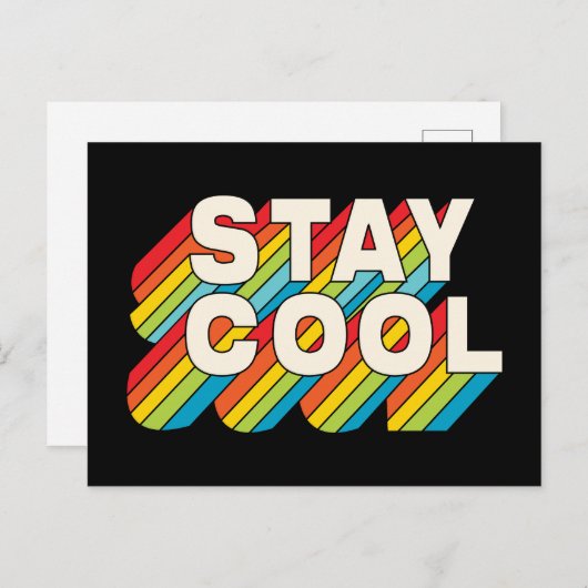 Blijf koel briefkaart (Voorkant / Achterkant)