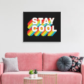 Blijf koel canvas afdruk (Insitu (Woonkamer))