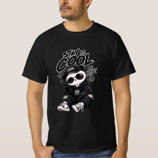 Blijf Koel Cute Panda Grafische T-Shirt