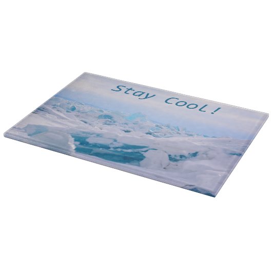 Blijf koel Decoratieve Glas Snijplank (Hoek)