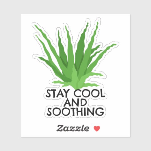 Blijf koel en kalmerende Aloë Vera Sticker (Vel)