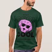 Blijf koel Hond  Retro T-shirt (Voorkant)