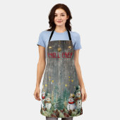 Blijf koel in de keuken: Snowman 'Chill Chef' Schort (Gedragen)