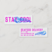 Blijf koel Kaarten paars blauw Mini Visitekaartje (Voorkant / Achterkant)