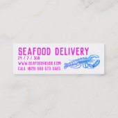 Blijf koel Kaarten paars blauw Mini Visitekaartje (Achterkant)