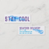 Blijf koel Kaarten paars blauw Mini Visitekaartje (Voorkant / Achterkant)