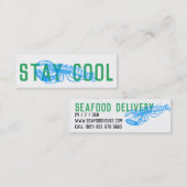 Blijf koel Kaarten voor levering Mini Visitekaartje (Voorkant / Achterkant)