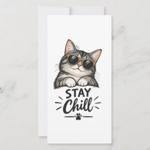 Blijf Koel Kat Zonnebril – Cool Kat Liefhebber Des Kaart