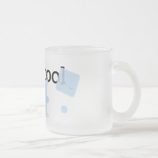 'Blijf koel' Matglas Koffiemok (Rechts)