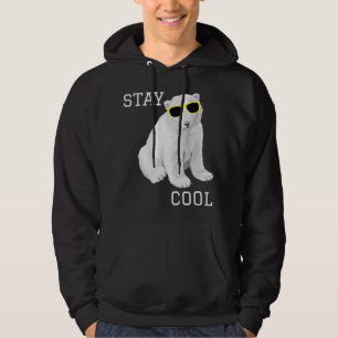 Blijf koel met Baby polaire Beer met zonnebril Hoodie