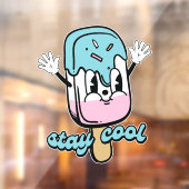 Blijf koel met ijs raamsticker (Vel 2)