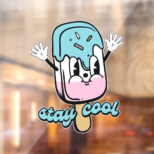 Blijf koel met ijs raamsticker (Vel 2)