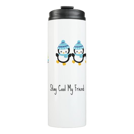Blijf koel Mijn vriend Pinguïns Thermosbeker (Voorkant)