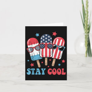 Blijf koel Popsicle 4 juli Patriottisch USA Ameri Kaart
