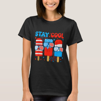 Blijf Koel Popsicle Jongens Mannen 4 juli Amerikaa T-shirt