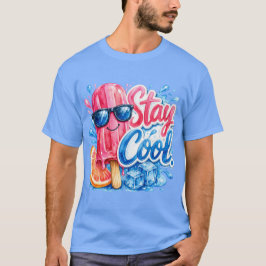 Blijf Koel Popsicle met Zonnebril Unisex T-Shirt