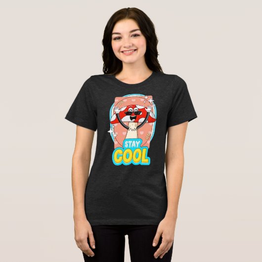 Blijf koel - Retro Mushroom T-shirt (Voorkant volledig)