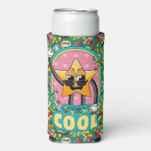 Blijf Koel Retro Pop Art Blikje Koeler (Seltzer Voorkant)