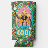 Blijf Koel Retro Pop Art Blikje Koeler (Voorkant)