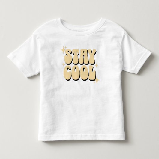 Blijf Koel Retro T-Shirt – 70s Vintage Sfeer (Voorkant)
