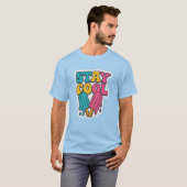 Blijf Koel – Retro Zomer Ijslolly T-shirt (Voorkant volledig)