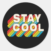 Blijf koel ronde sticker (Voorkant)