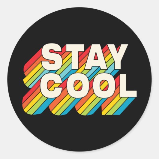 Blijf koel ronde sticker (Voorkant)