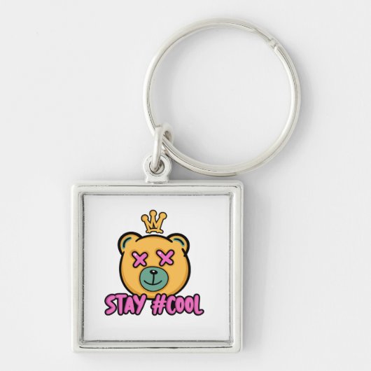 Blijf koel - Rustig in stijl! Sleutelhanger (Voorkant)
