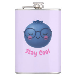 Blijf koel – Schattige TropiCool Blueberry-ontwerp Heupfles