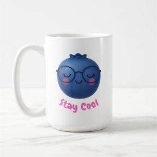 Blijf koel – Schattige TropiCool Blueberry-ontwerp Koffiemok