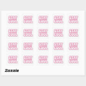 Blijf Koel Sticker Minimalistische Positieve Spreu (Vel)