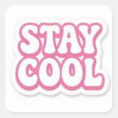 Blijf Koel Sticker Minimalistische Positieve Spreu (Voorkant)