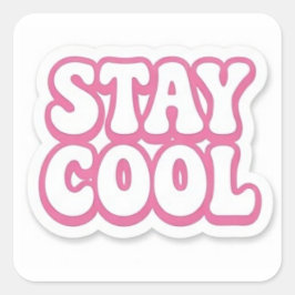 Blijf Koel Sticker Minimalistische Positieve Spreu