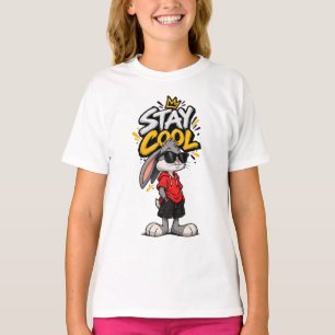 Blijf Koel Straatstijl Konijn Grafisch – Grappige T-shirt