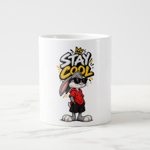 Blijf Koel Street Style Konijn Grafisch – Grappige Grote Koffiekop