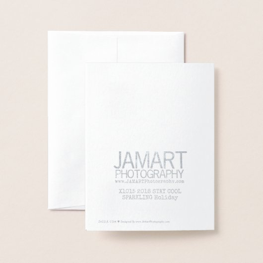 BLIJF KOEL Vakantie Kaart Zilver (Met envelop)