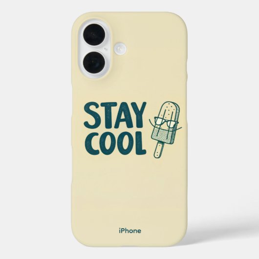 Blijf Koel Vibes iPhone 16 Hoesje (Achterkant)