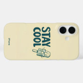 Blijf Koel Vibes iPhone 16 Hoesje (Achterkant (horizontaal))